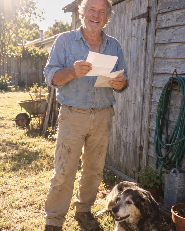 A person enjoying a handwritten letter