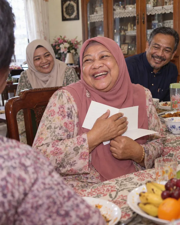 A person enjoying a handwritten letter
