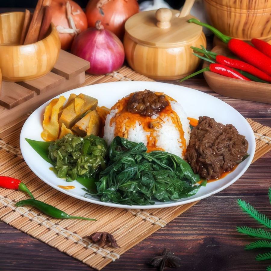 Set Jimat Nasi Rames Rendang
