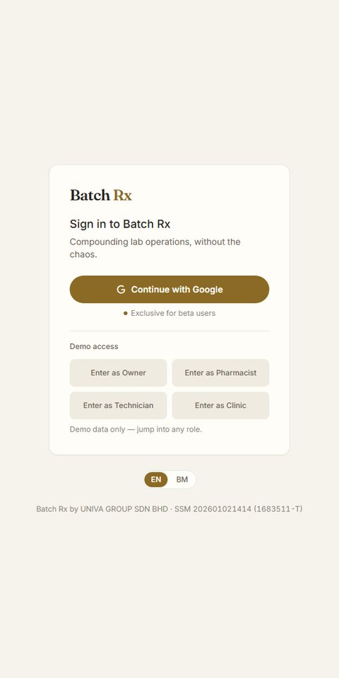 Batch Rx on a phone