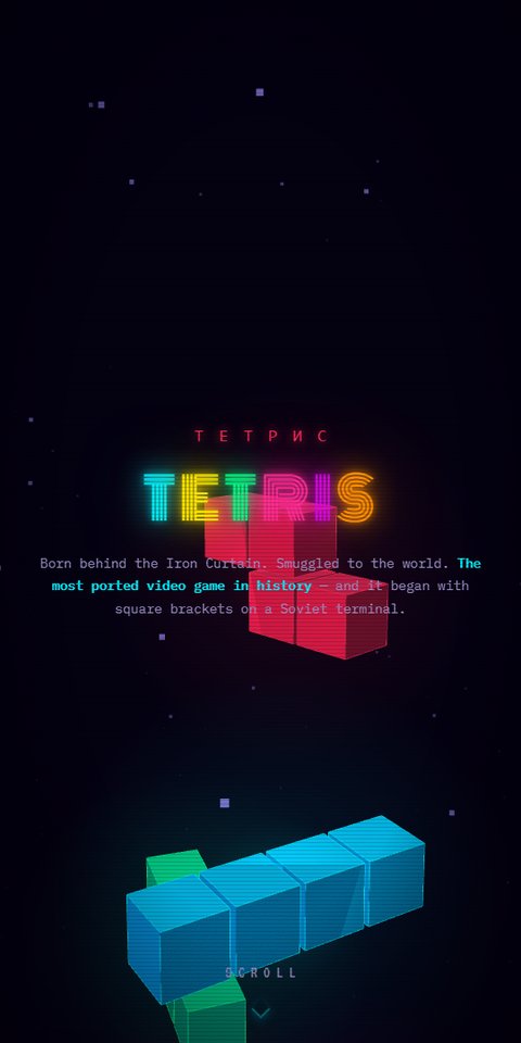 Tetris History on a phone