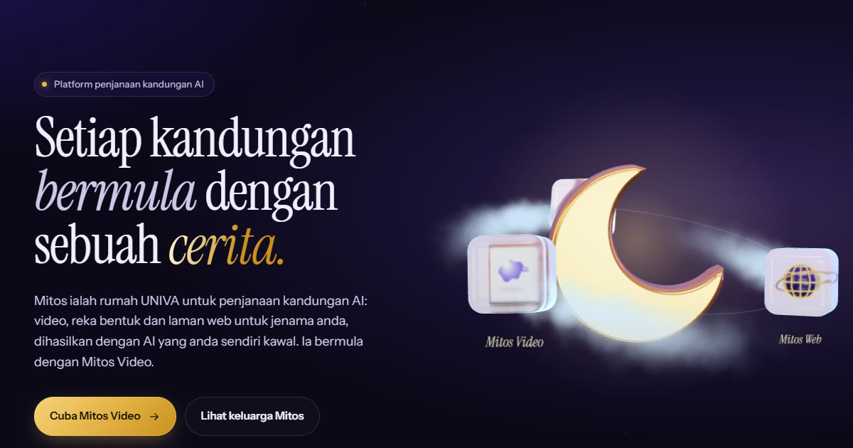 Retro Paper Particles Mitos · Platform kandungan AI oleh UNIVA