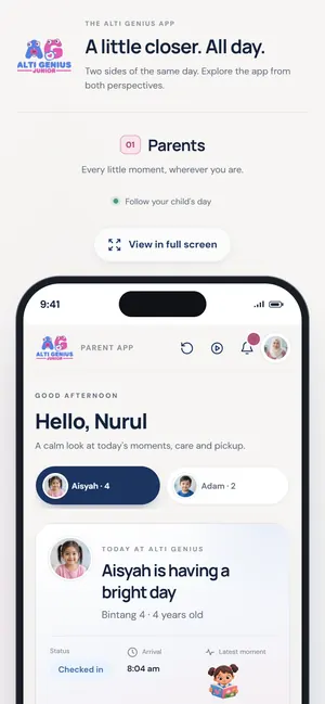 ALTI GENIUS on a phone screen, captured live
