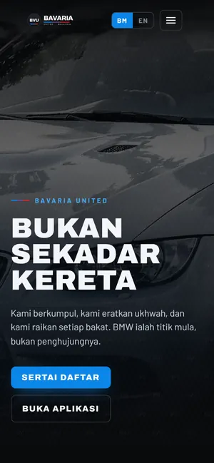 Bavaria United on a phone screen, captured live