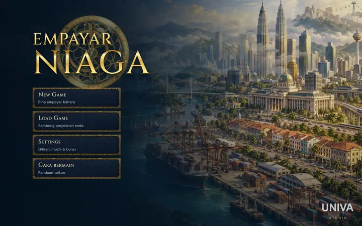 Empayar Niaga on a desktop screen, captured live