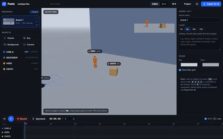 Pasta on a desktop screen, captured live