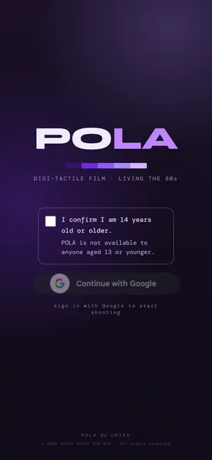 POLA on a phone screen, captured live